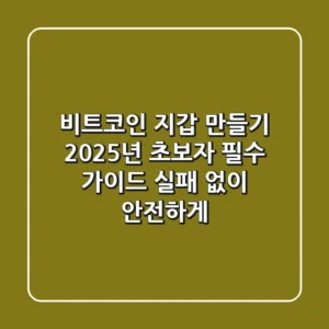 비트코인 지갑 만들기, 2025년 초보자 필수 가이드 (실패 없이 안전하게!)