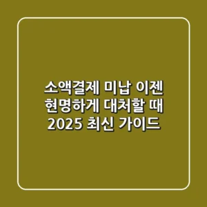 소액결제 미납, 이젠 현명하게 대처할 때 (2025 최신 가이드)
