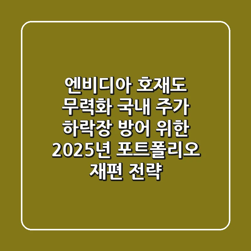 "엔비디아 호재도 무력화", 국내 주가 하락장 방어 위한 2025년 포트폴리오 재편 전략
