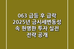 “0.63% 급등 후 급락”, 2025년 금시세변동성 속 현명한 투자 실전 전략 공개